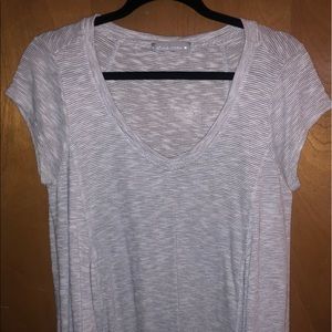 Grey and White flowy t shirt